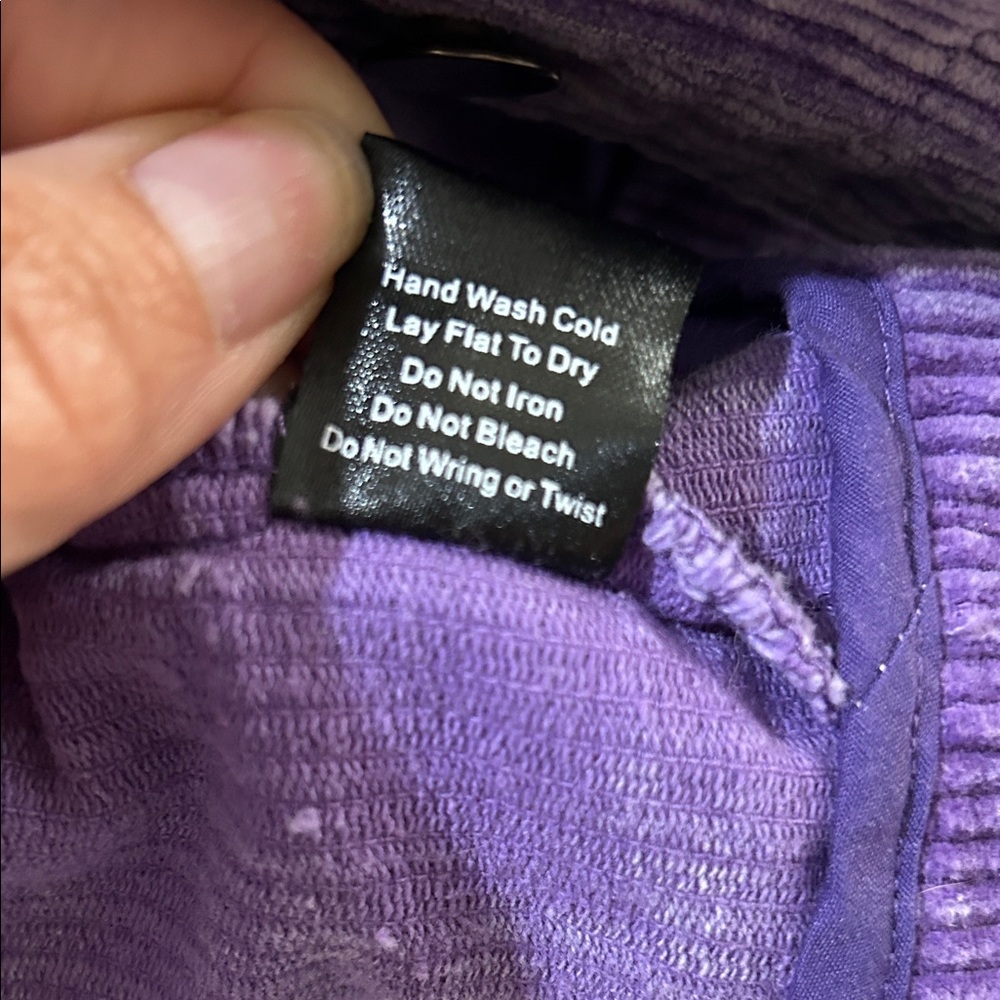 POL Lavender Corduroy Cropped distressed freyed hems Jacket small - Picture 4 of 10